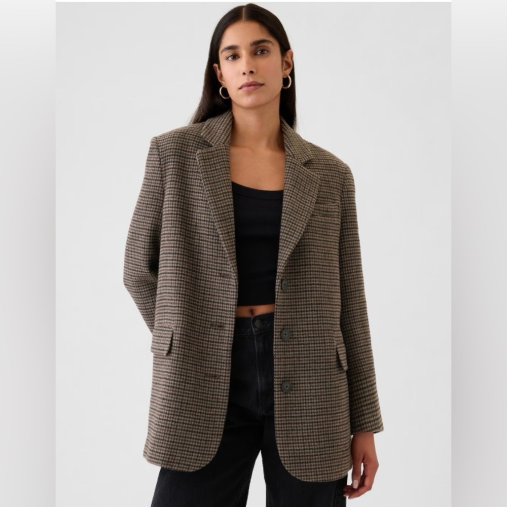 Gap relaxed houndstooth blazer, XS